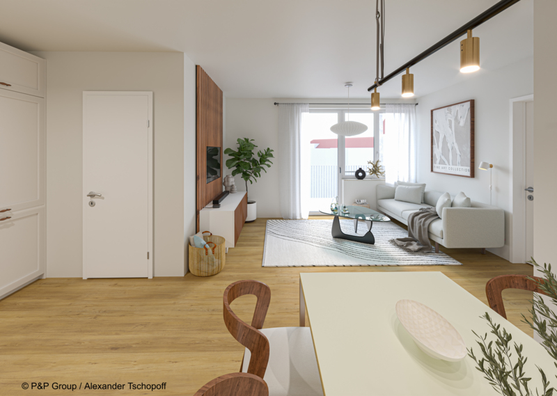 CityApartments_SteinbühlerStraße_Wohn-/Essbereich_2Zimmer