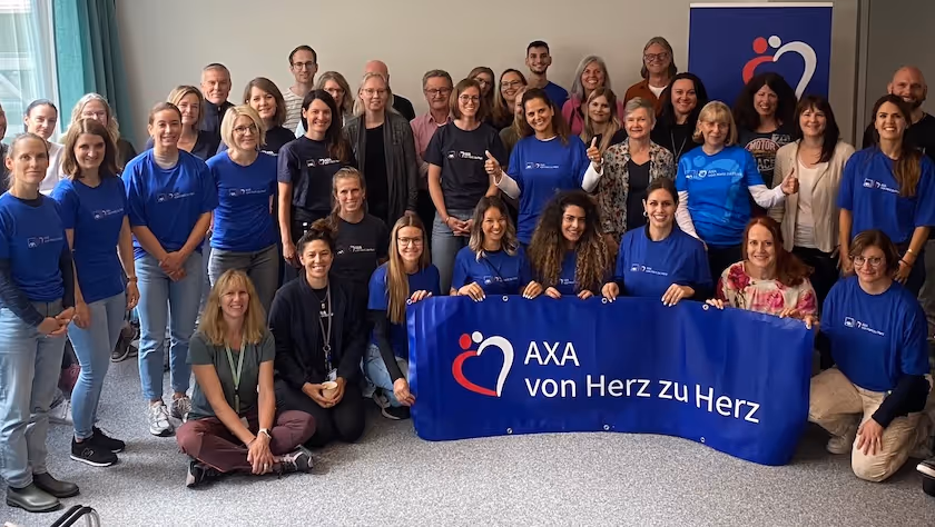 Gruppenbild von Freiwilligen der AXA Schweiz