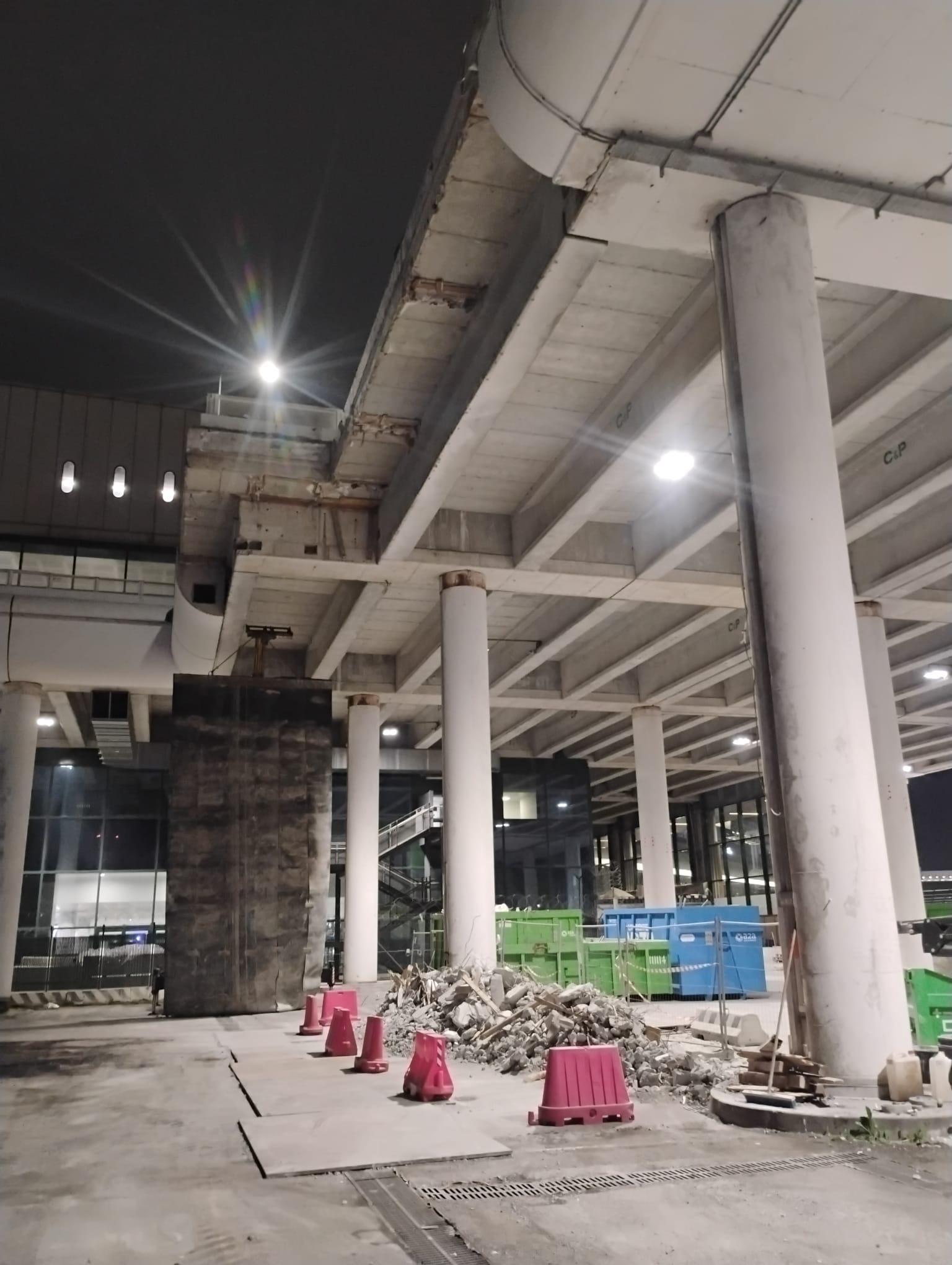 Demolition works in the northern area of Terminal 1 – arrivals zone of Milan Malpensa Airport (VA)