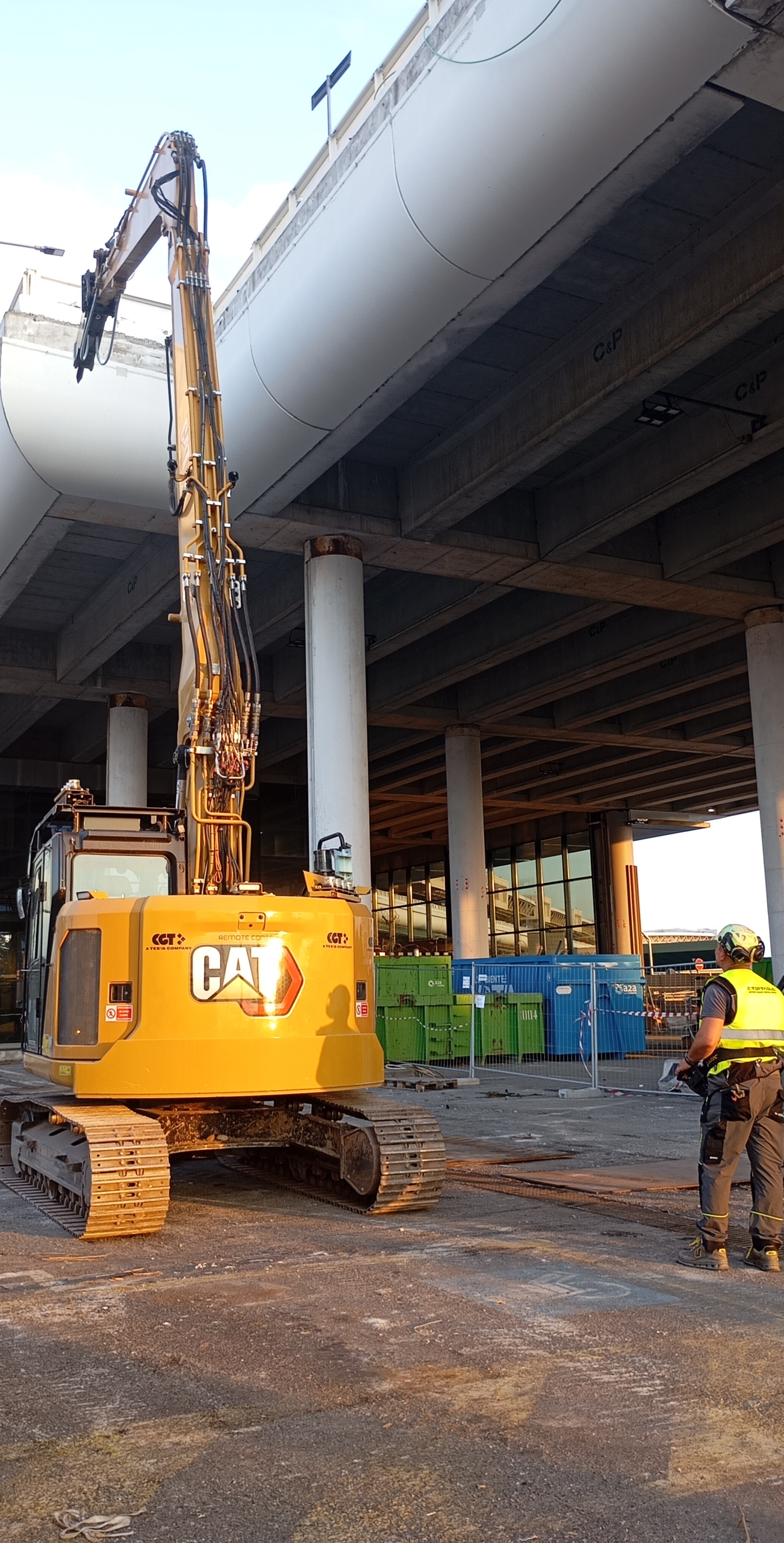 Demolition works in the northern area of Terminal 1 – arrivals zone of Milan Malpensa Airport (VA)