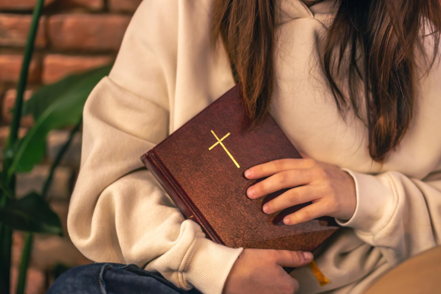 Holding Bible close – 7 Virtues faith