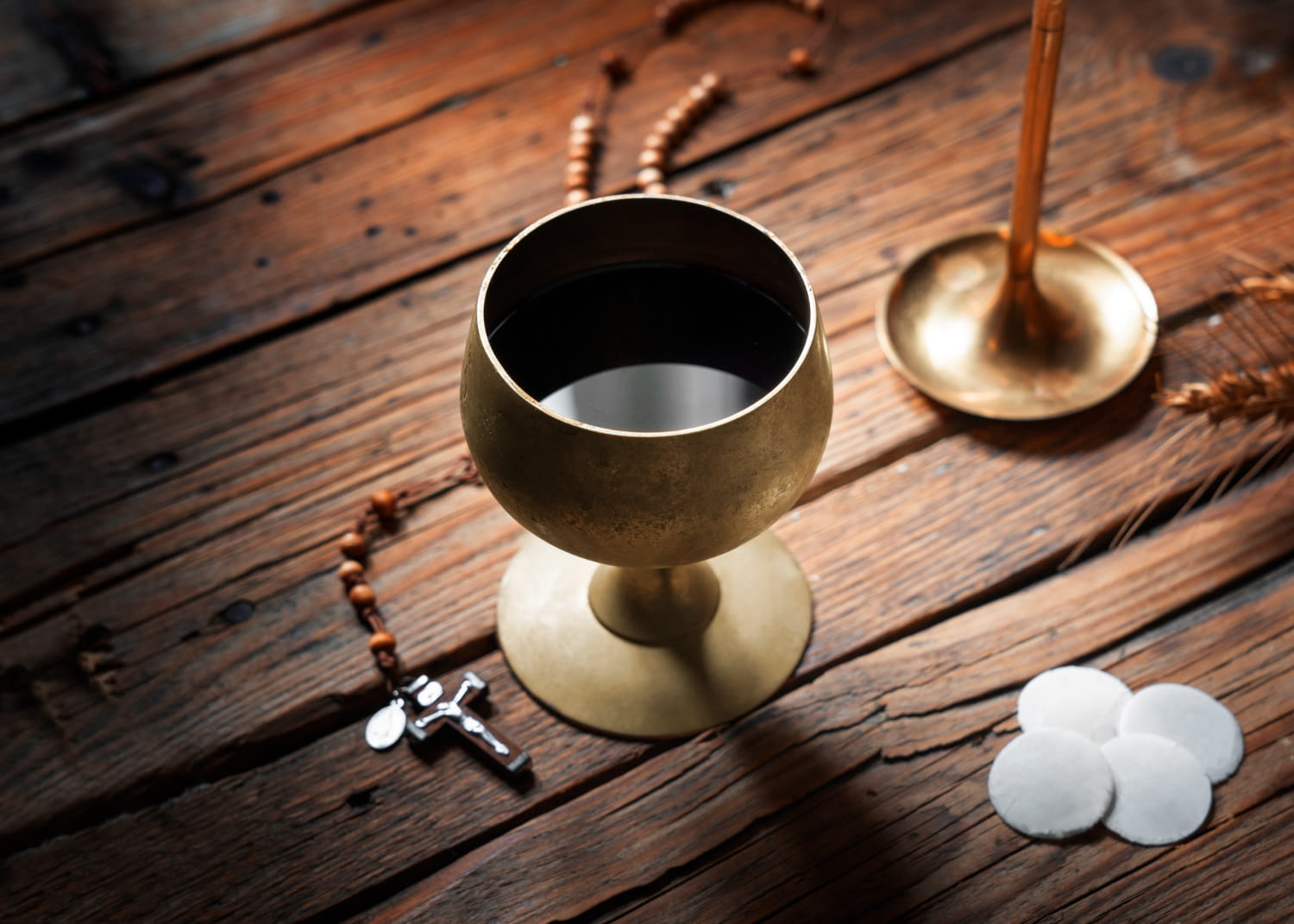 Chalice and wafers for first communion