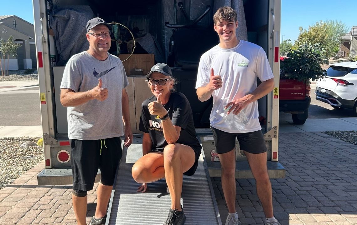 load and unload rental trucks every day