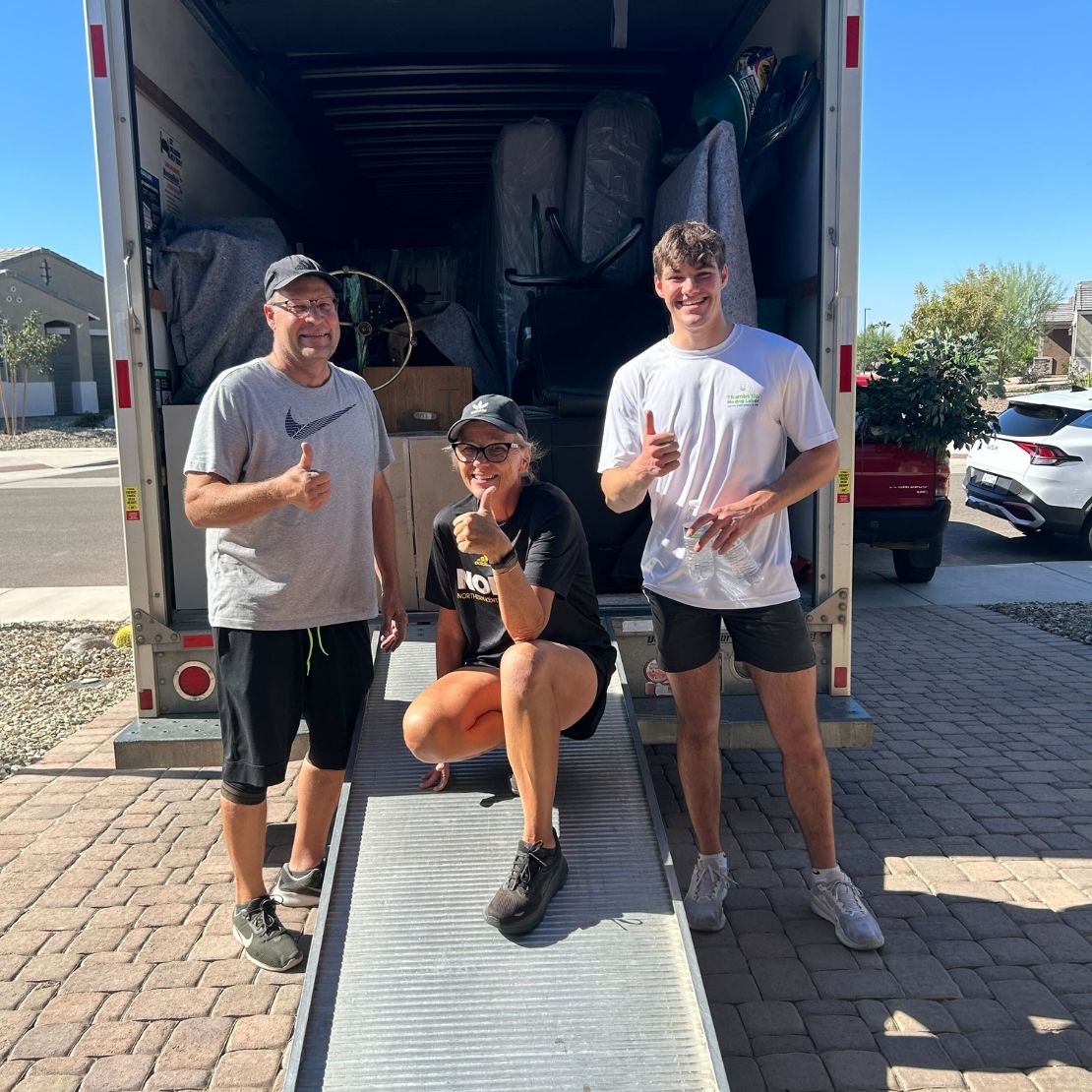 load and unload rental trucks every day