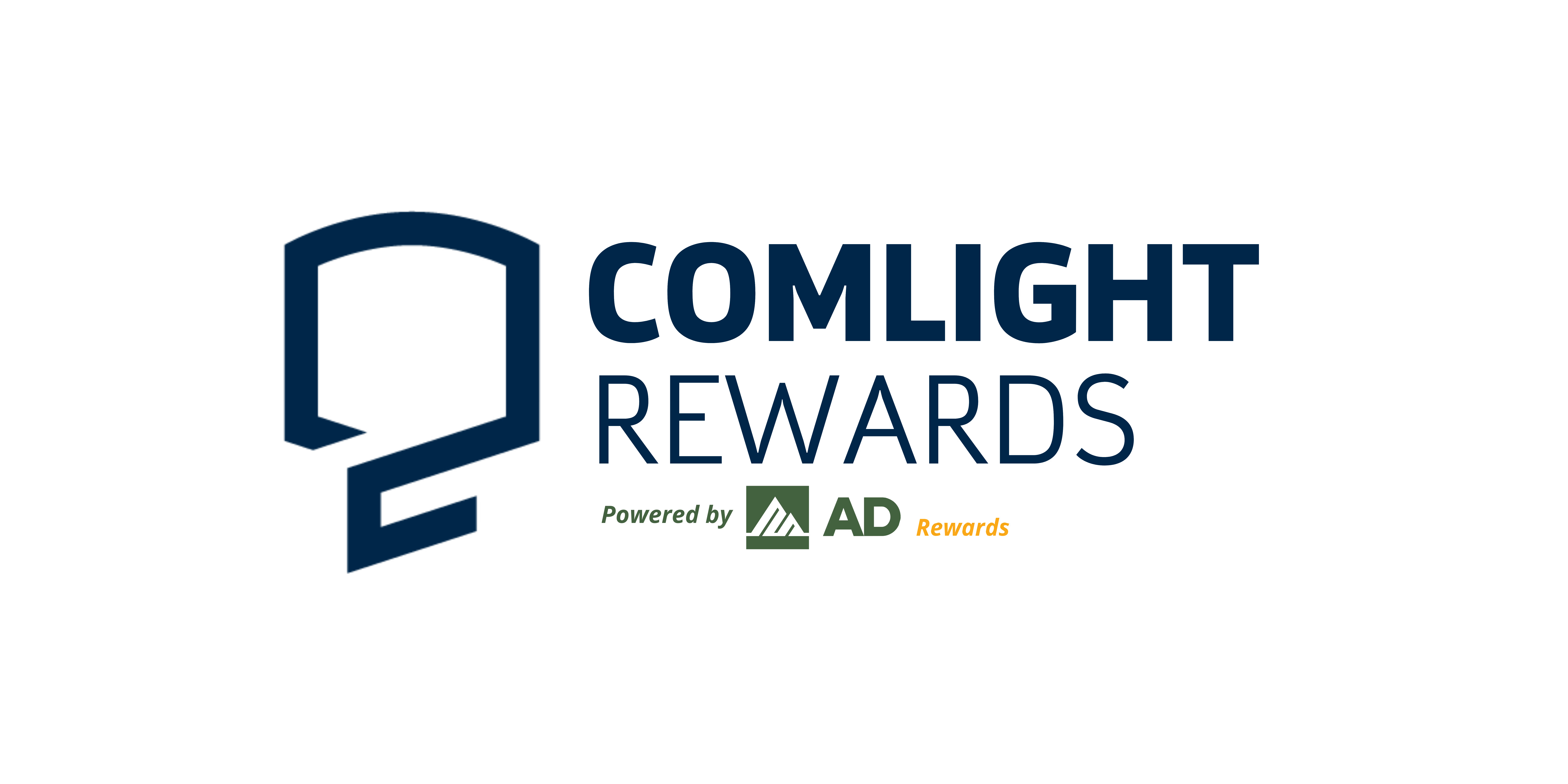 Comlight rewards powered by AD rewards logo