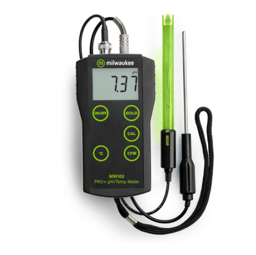 Milwaukee MW102 PRO+ 2-in-1 pH and Temperature Meter with ATC