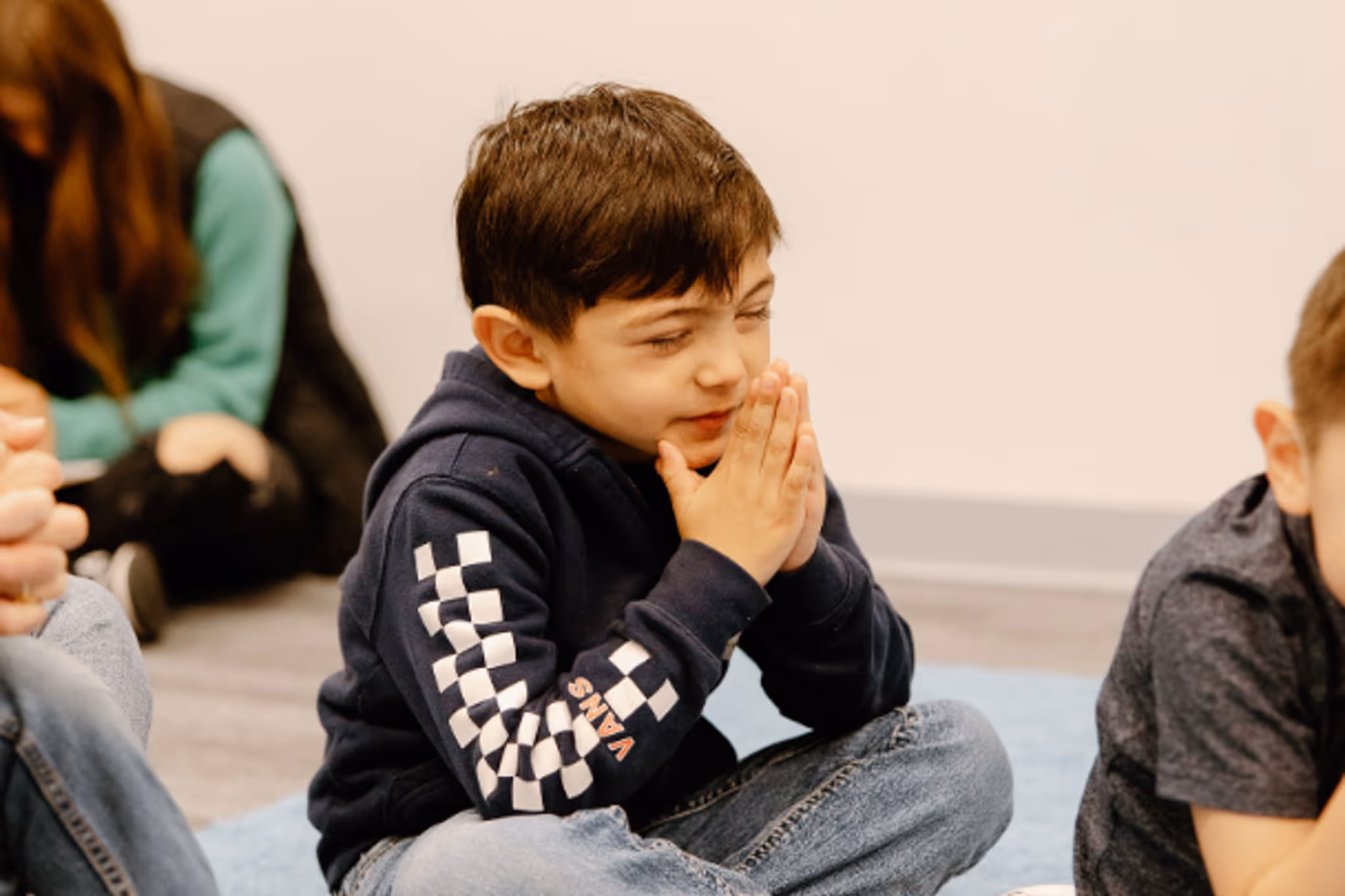 Kids learning in a classroom
