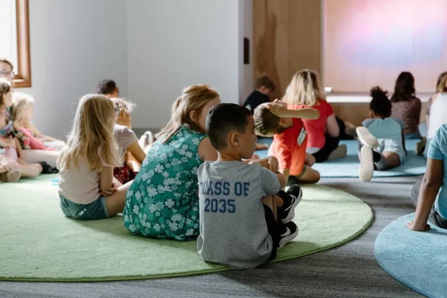 Kids learning about God