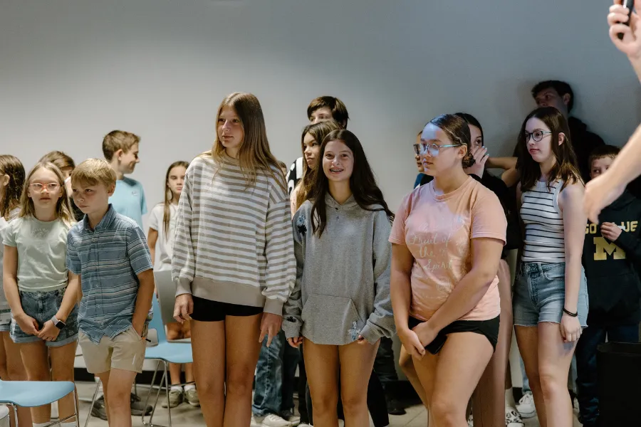Students smiling