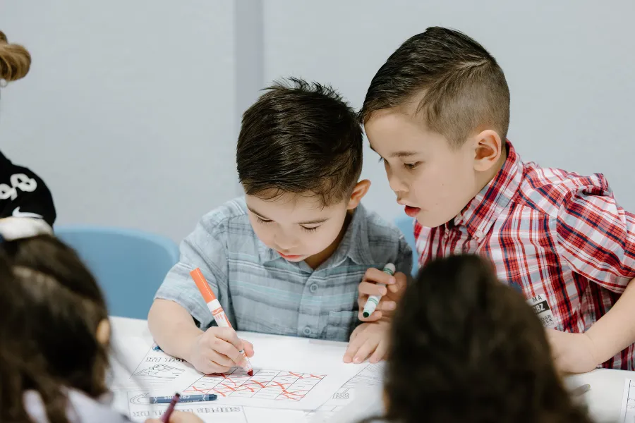 Kids learning about faith