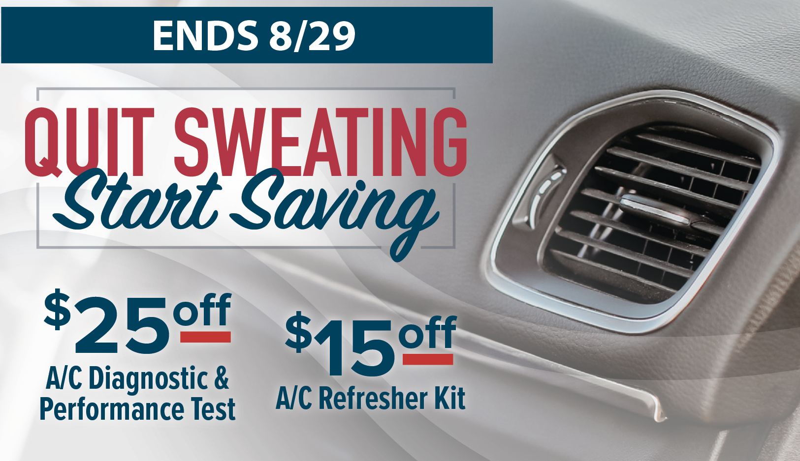 $25 off A/C Performance Test