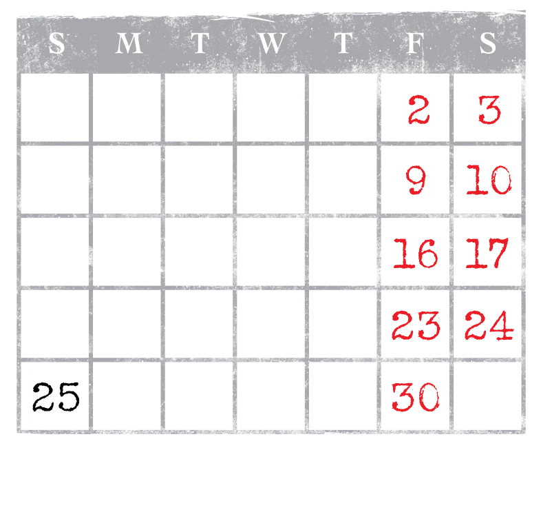 October 2025 Calendar