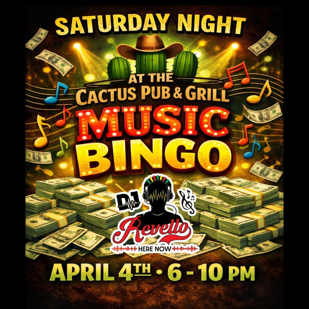 Saturday Night Music Bingo