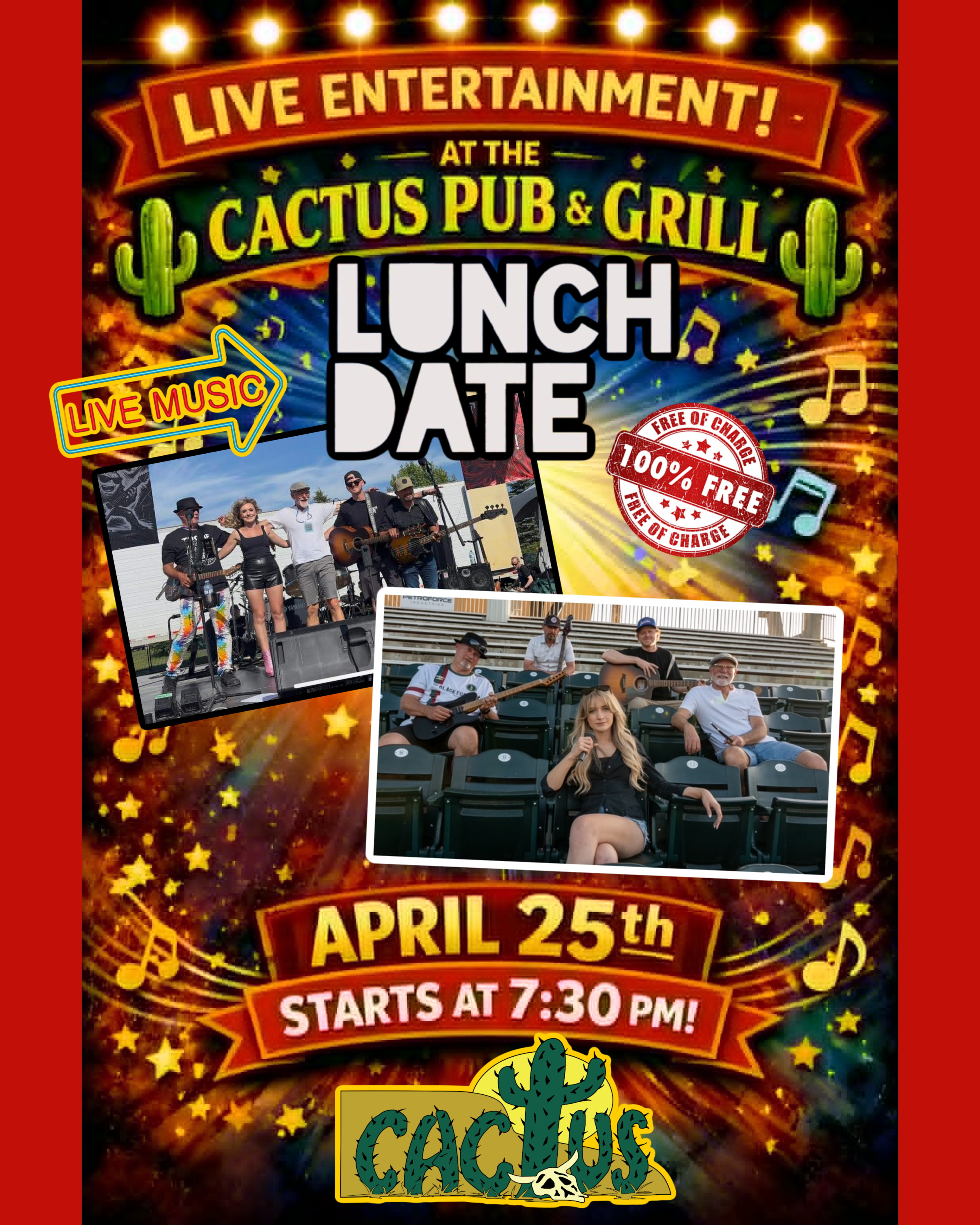 Live Entertainment Featuring the band -- Lunch Date