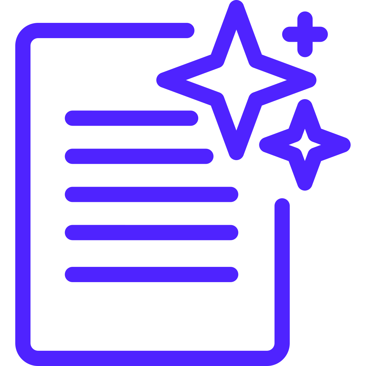 blue icon of a list/guidelines