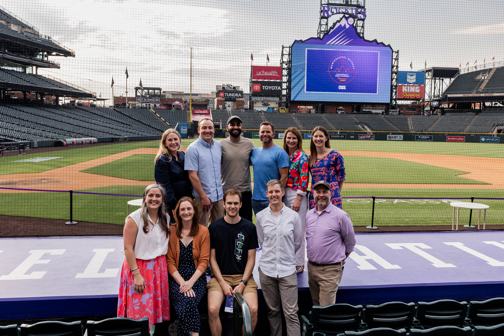 MagicSchool leadership team at Coors Field