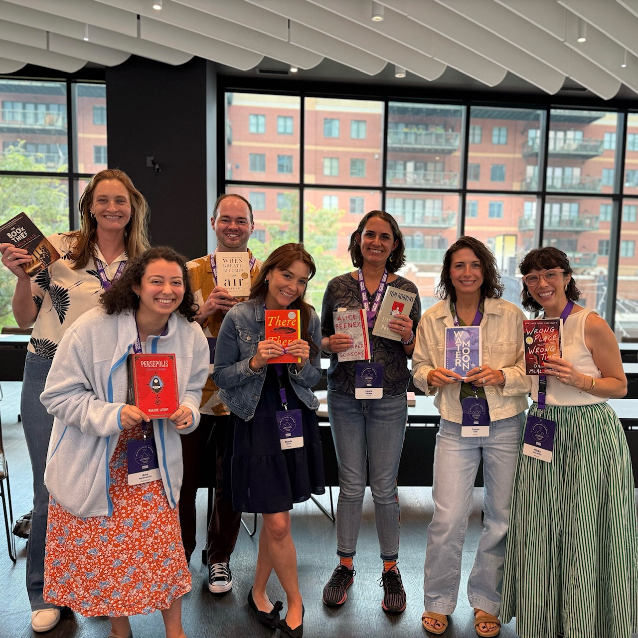 MagicSchool employees at a book club meeting