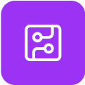 purple icon representing alignment