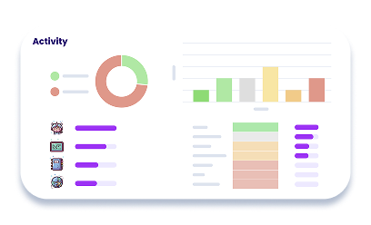 Stylized graphic of a reporting dashboard