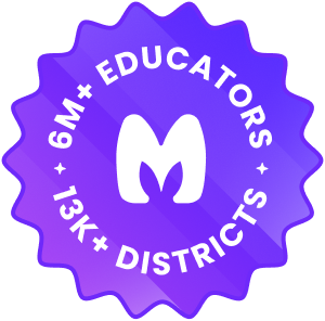 Purple star graphic with MagicSchool "M" logo in the middle and text: 6M+ Educators | 13k+ Districts