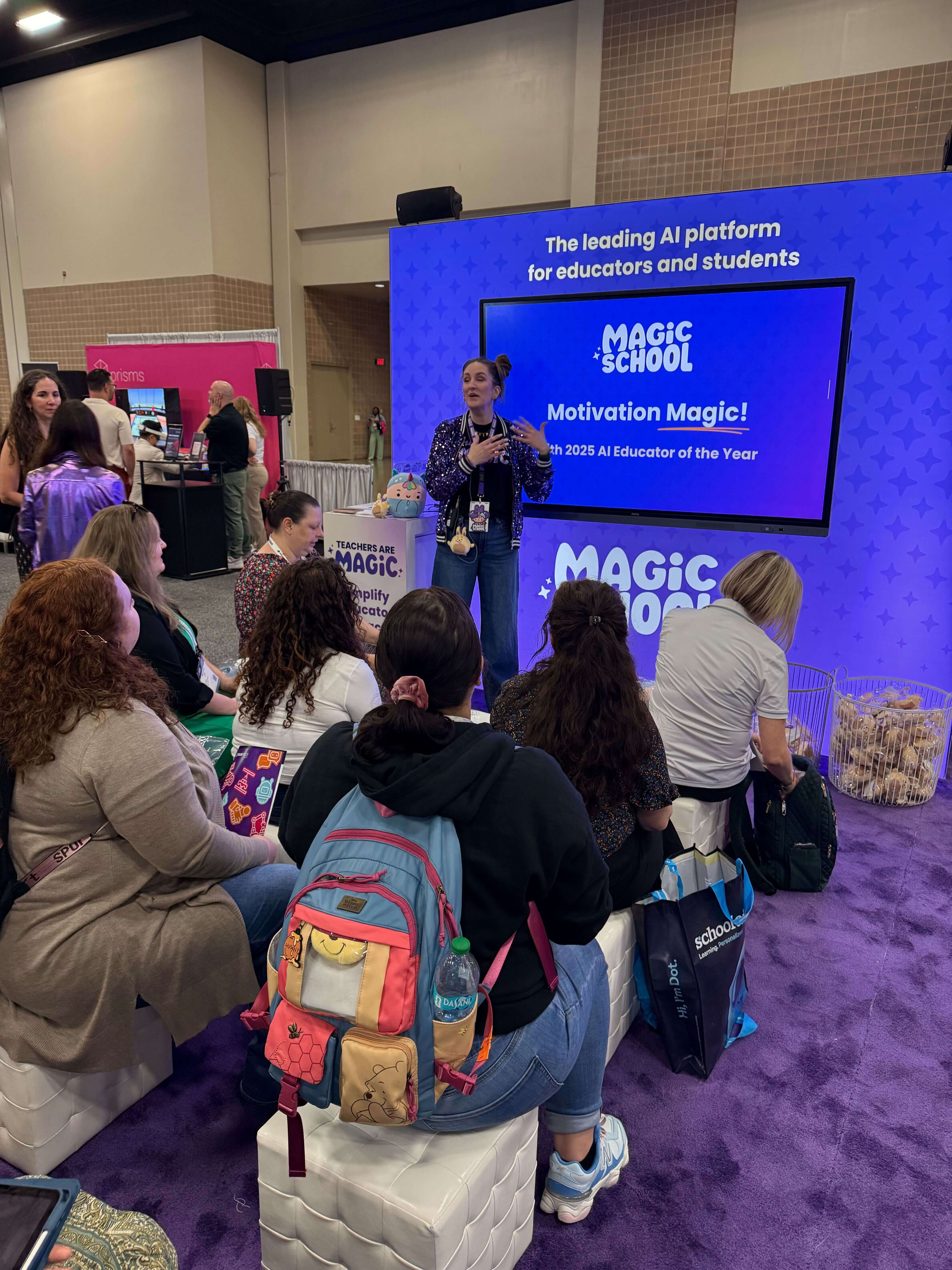 Image of live booth session at a MagicSchool trade show event