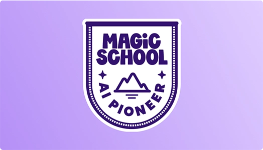 Purple MagicSchool AI Pioneer Badge