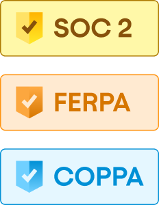 Cards for SOC 2, FERPA, and COPPA compliance