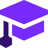 Purple icon: graduation cap.