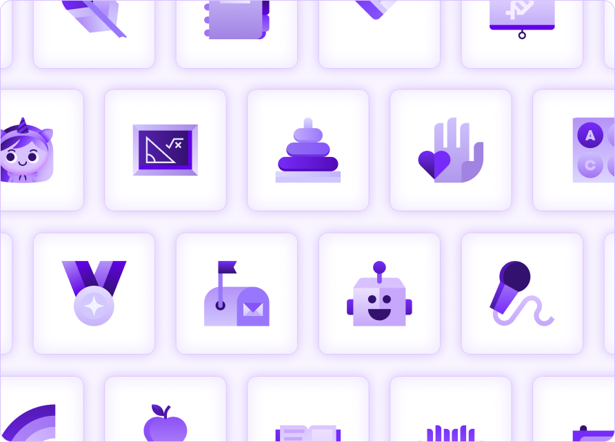 Graphic with 4 rows of icons representing MagicSchool's AI tools for teachers.