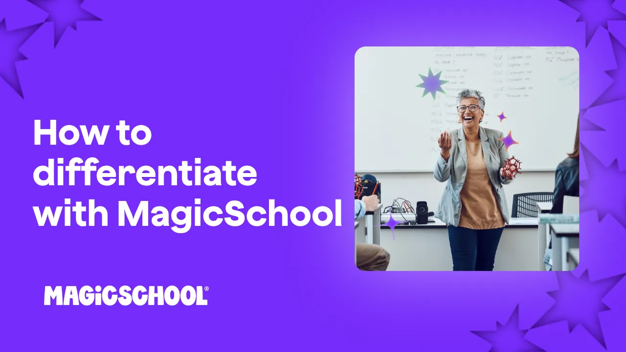Tutorial: MagicStudent Walkthrough + Image of a smiling female student holding an iPad.