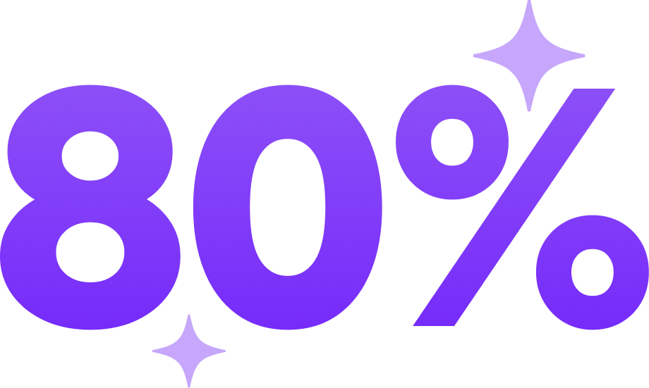 Illustration of a purple bar chart with the center bar highest representing 186%