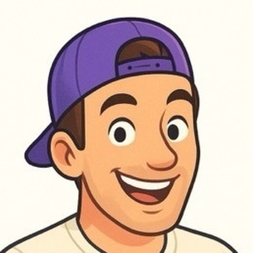 Illustrated avatar of author Andrew Davies wearing a backward purple baseball cap and smiling.