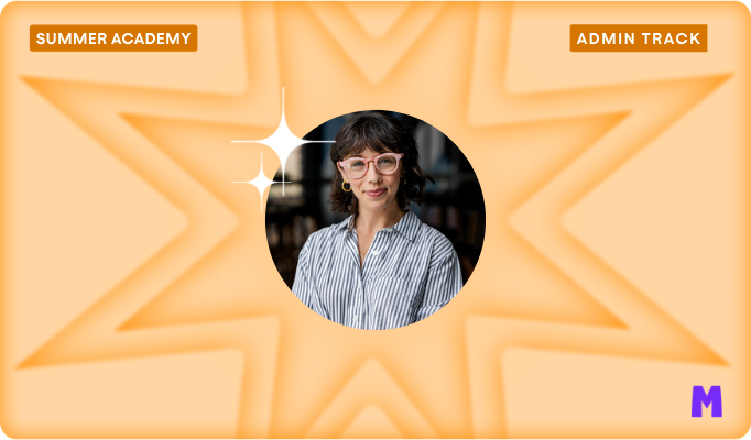 Orange MagicSchool Summer Academy card with presenter Nikky Abernathy
