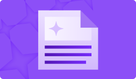 Illustration of a document on a purple background