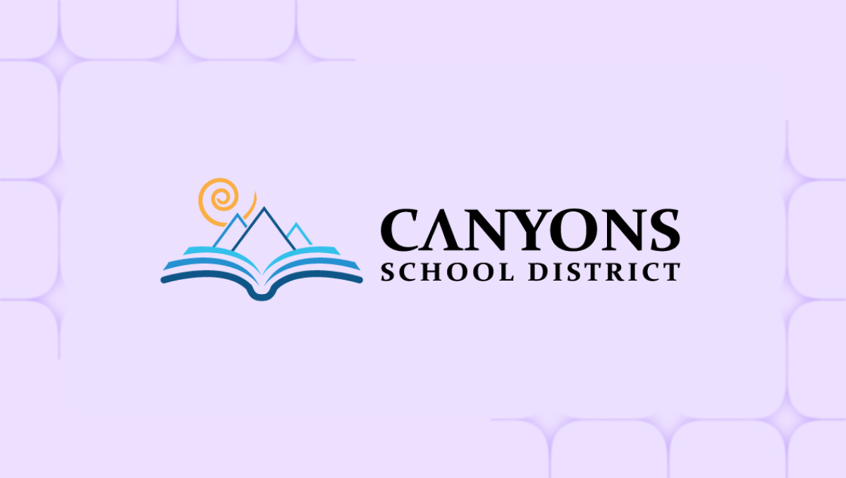 Illustration of a glowing yellow light bulb with a pink base floating in a soft purple sky, surrounded by clouds and abstract icons, representing ideas, creativity, and AI professional development for teachers through modern, supportive technology.