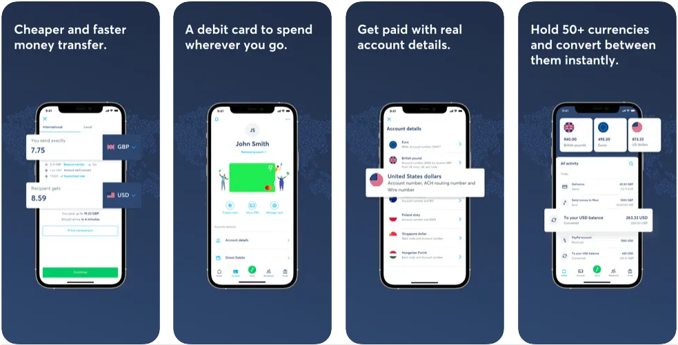 Wise mobile app