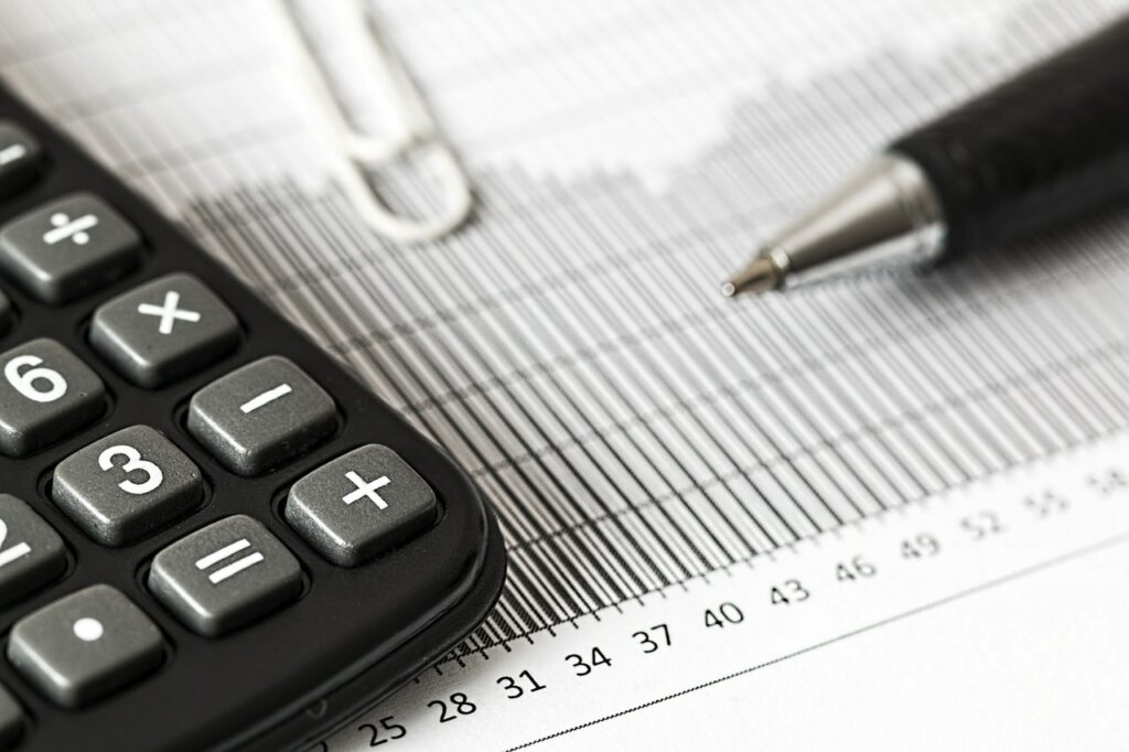 Pen and calculator.
