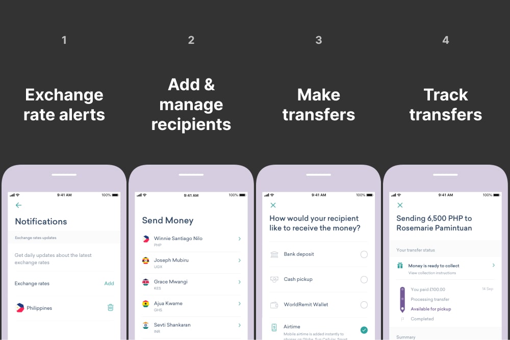 WorldRemit mobile app