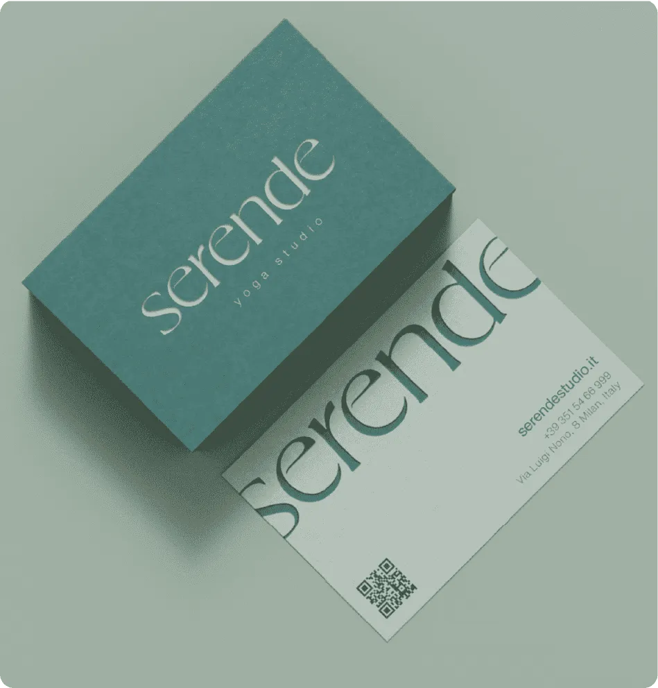 Serende Yoga Studio Business Cards Design by Sirela