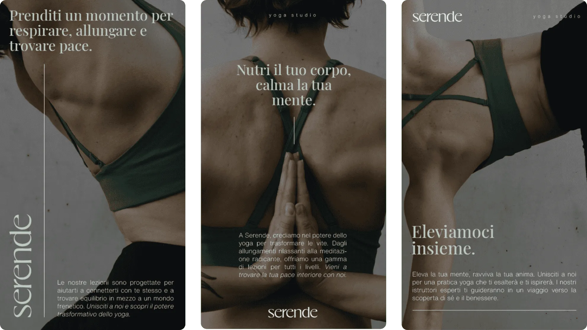 Posters Designed for the Serende Yoga Studio