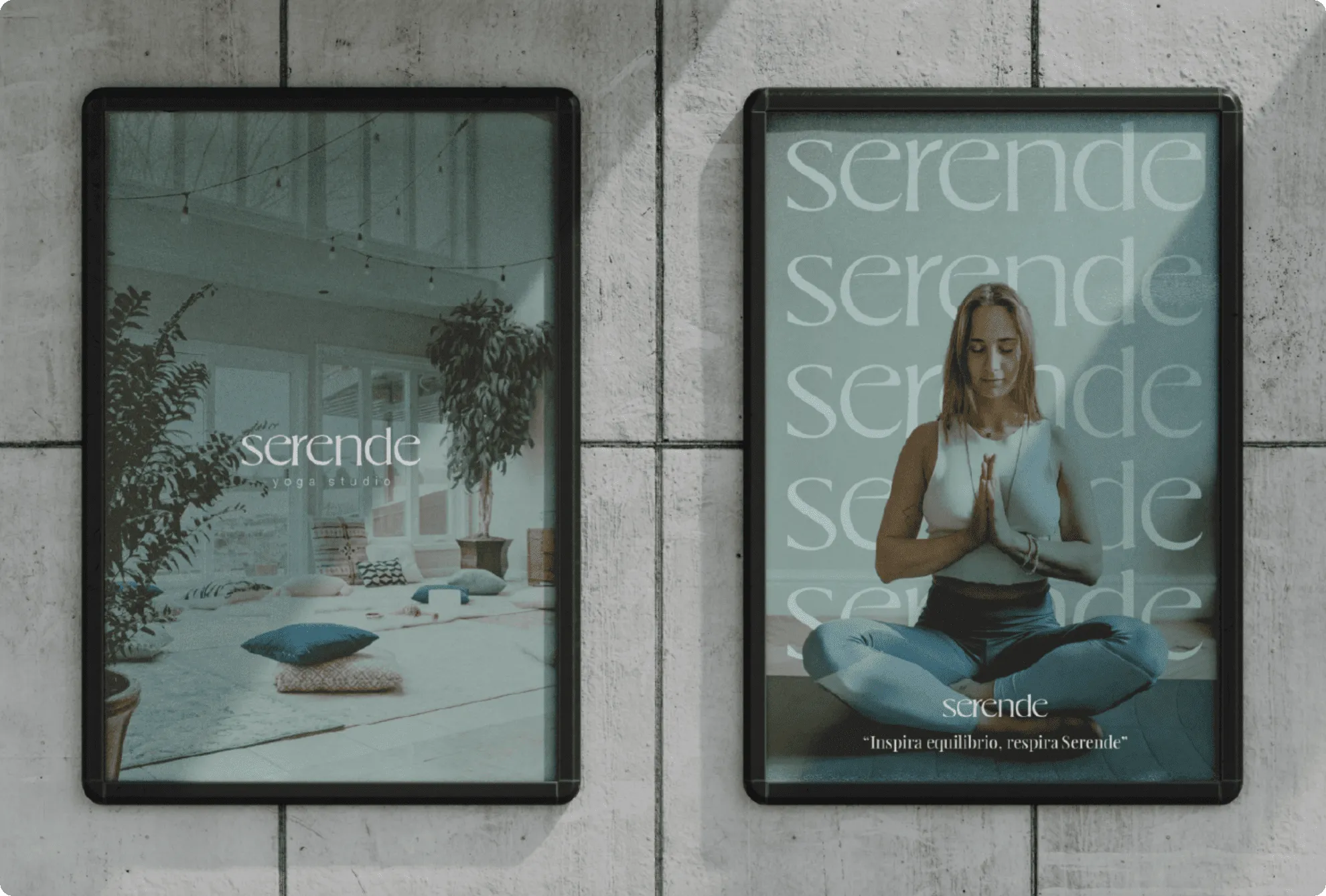 Serende Yoga Studio Posters on Wall - Design by Sirela