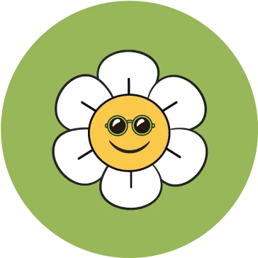Sunflower Mascot with Glasses - Brand Logo