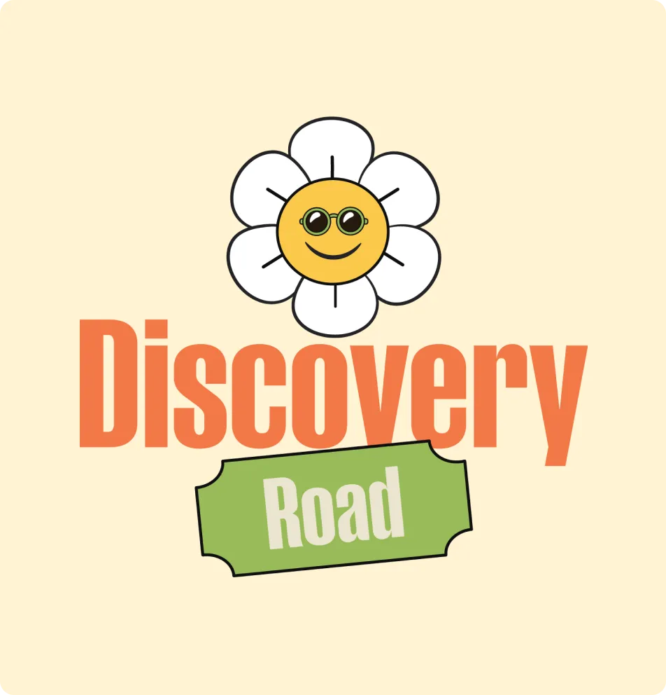 Discovery Road Podcast Logo on Light Background