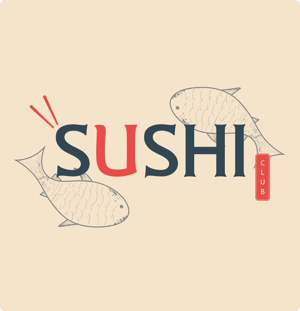 Sushi Club Logo on light background
