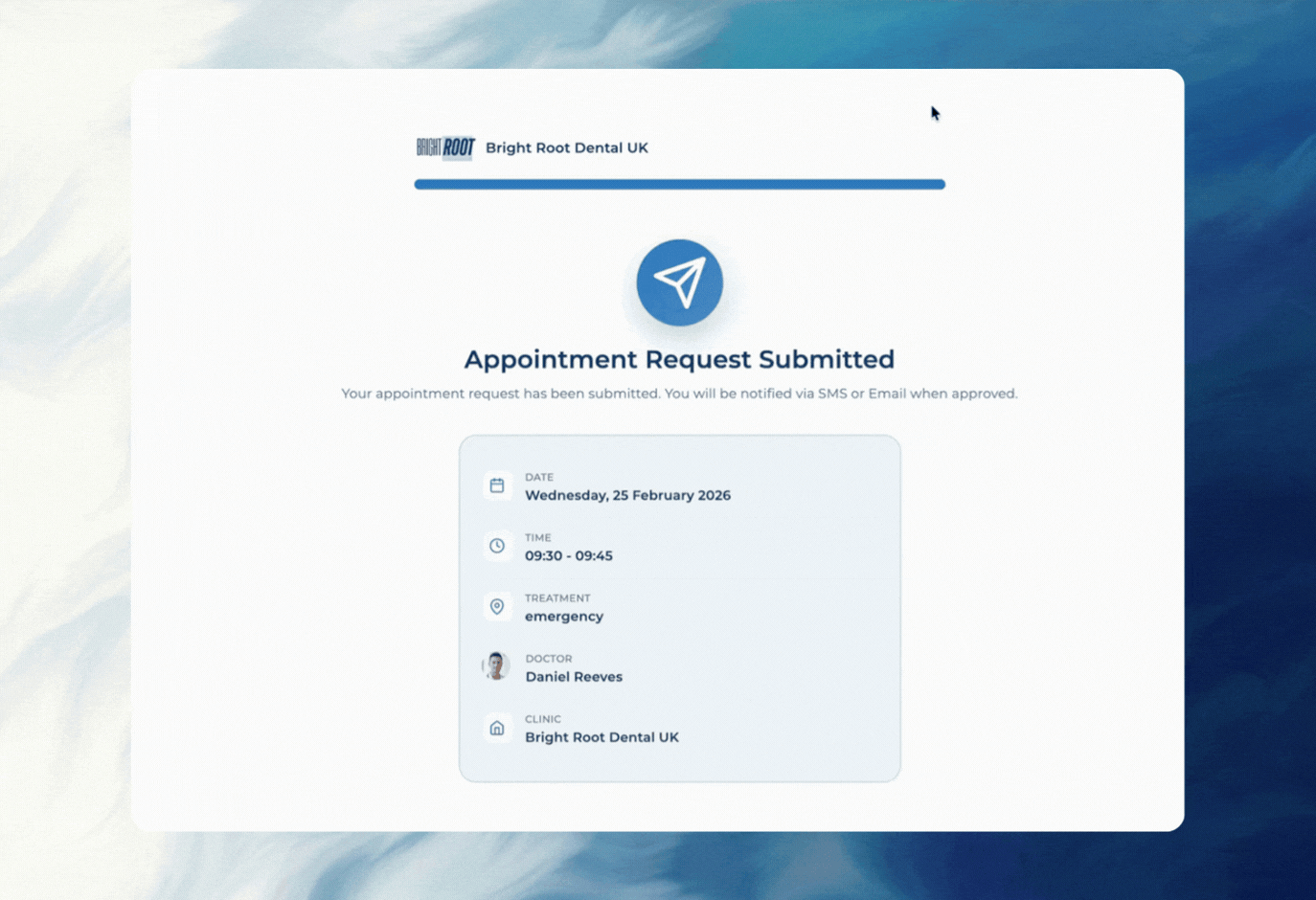 Interactive dental charting interface with colour-coded teeth, diagnoses, and treatment annotations
