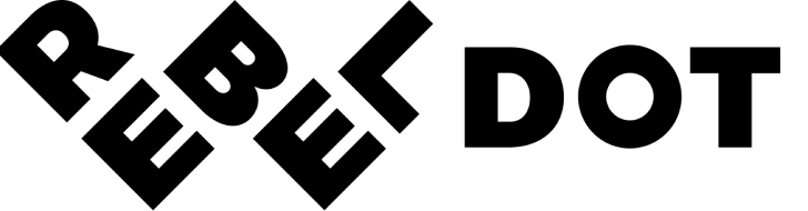RebelDot simple logo, black