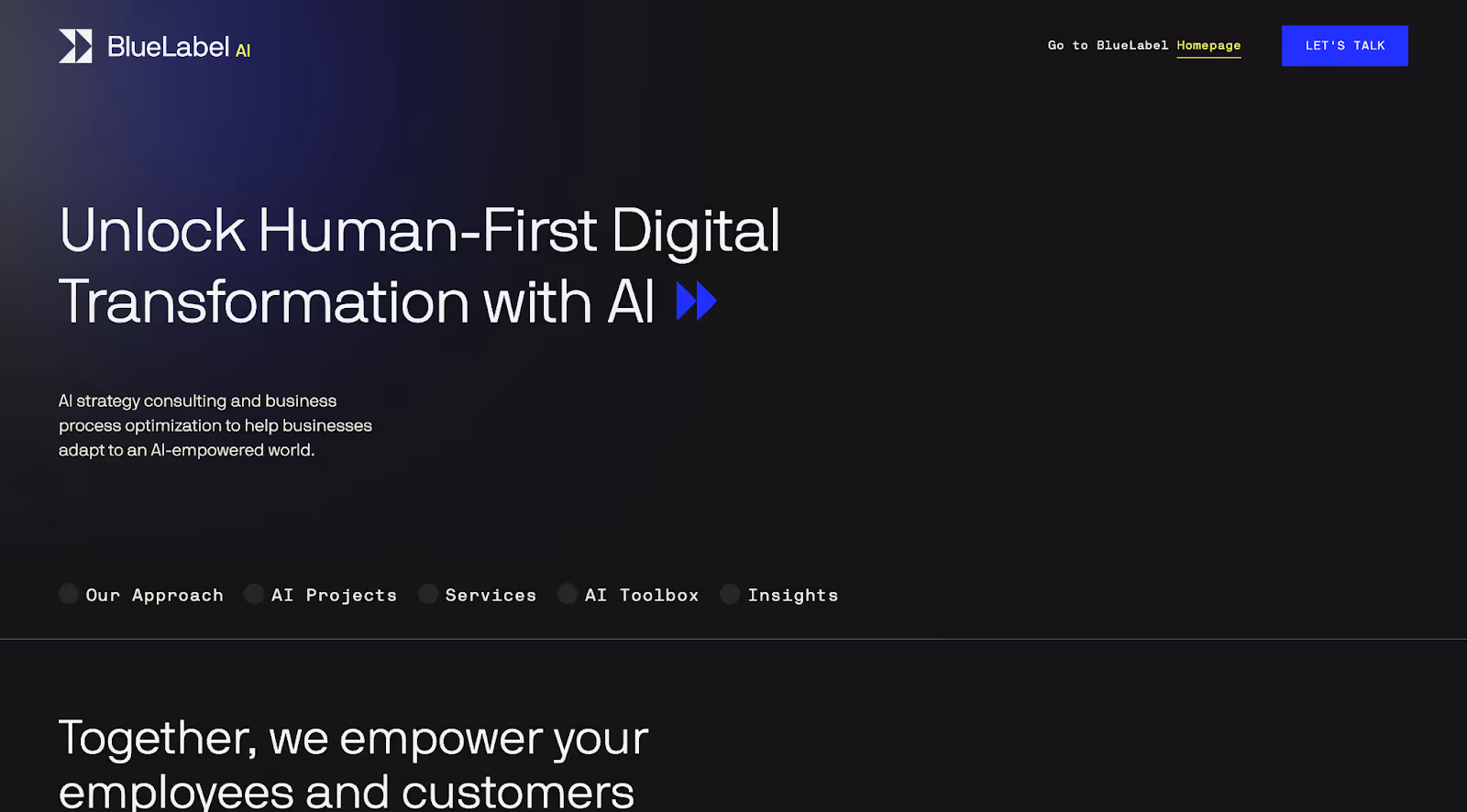 bluelabel AI ai development agency