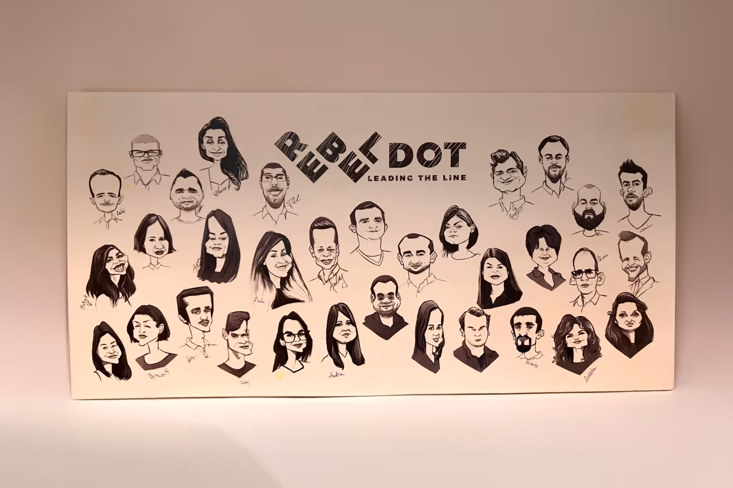 A group of people's faces on a white surfaceAI-generated content may be incorrect., Picture