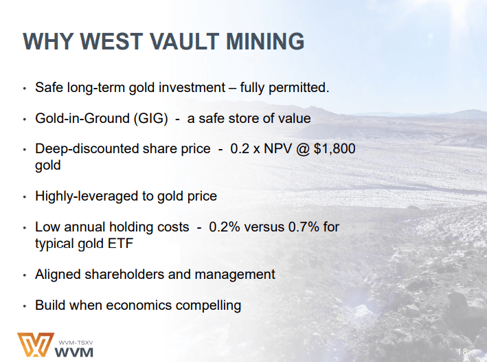 West Vault Mining (WVM) - Sometimes With Gold it Pays to do Nothing