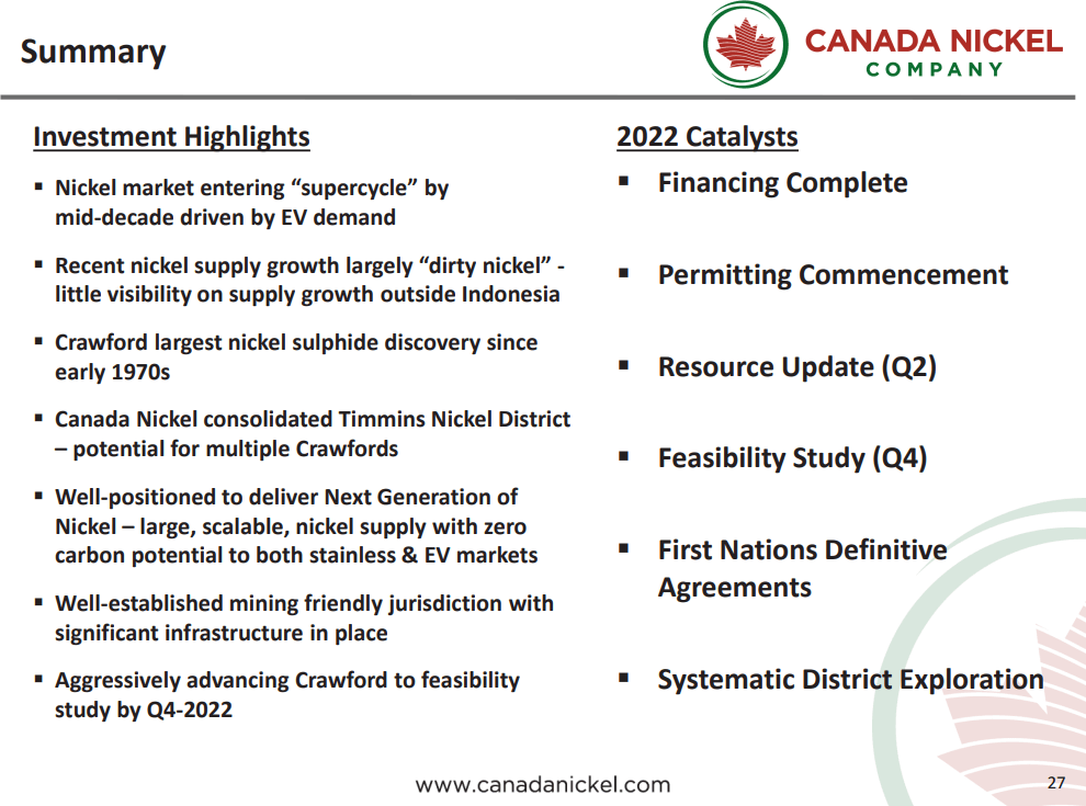 Canada Nickel (CNC) - Just Doubled Worlds 8th Largest Resource?